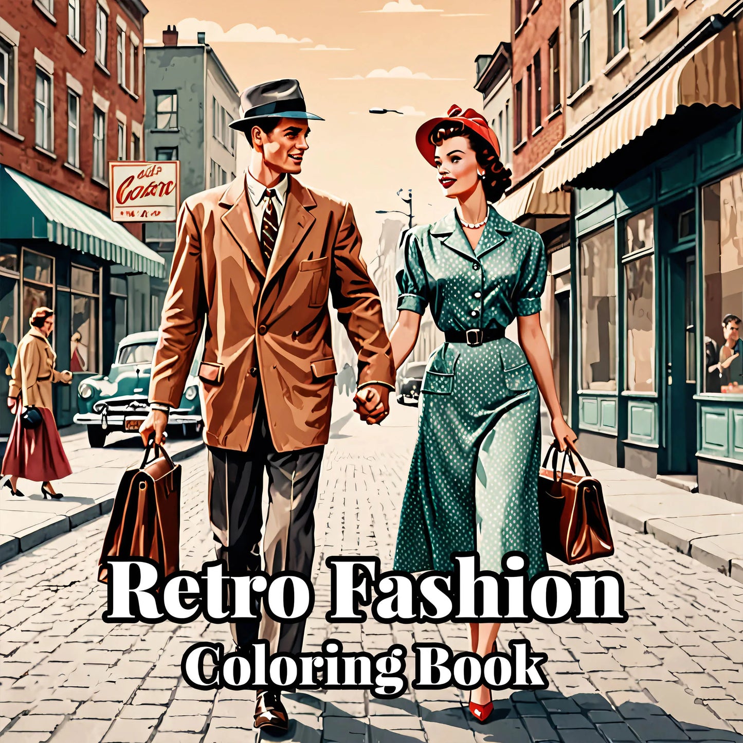 Retro Fashion Coloring Book