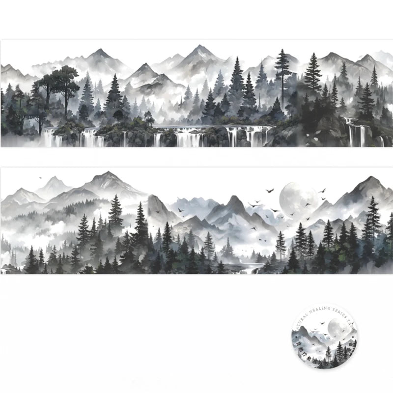 Natural Healing PET Washi Tape – 1 Roll, 6 Styles