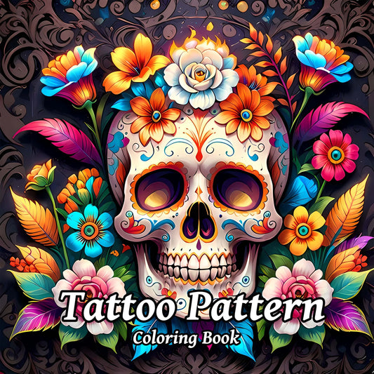 Tattoo Pattern Coloring Book