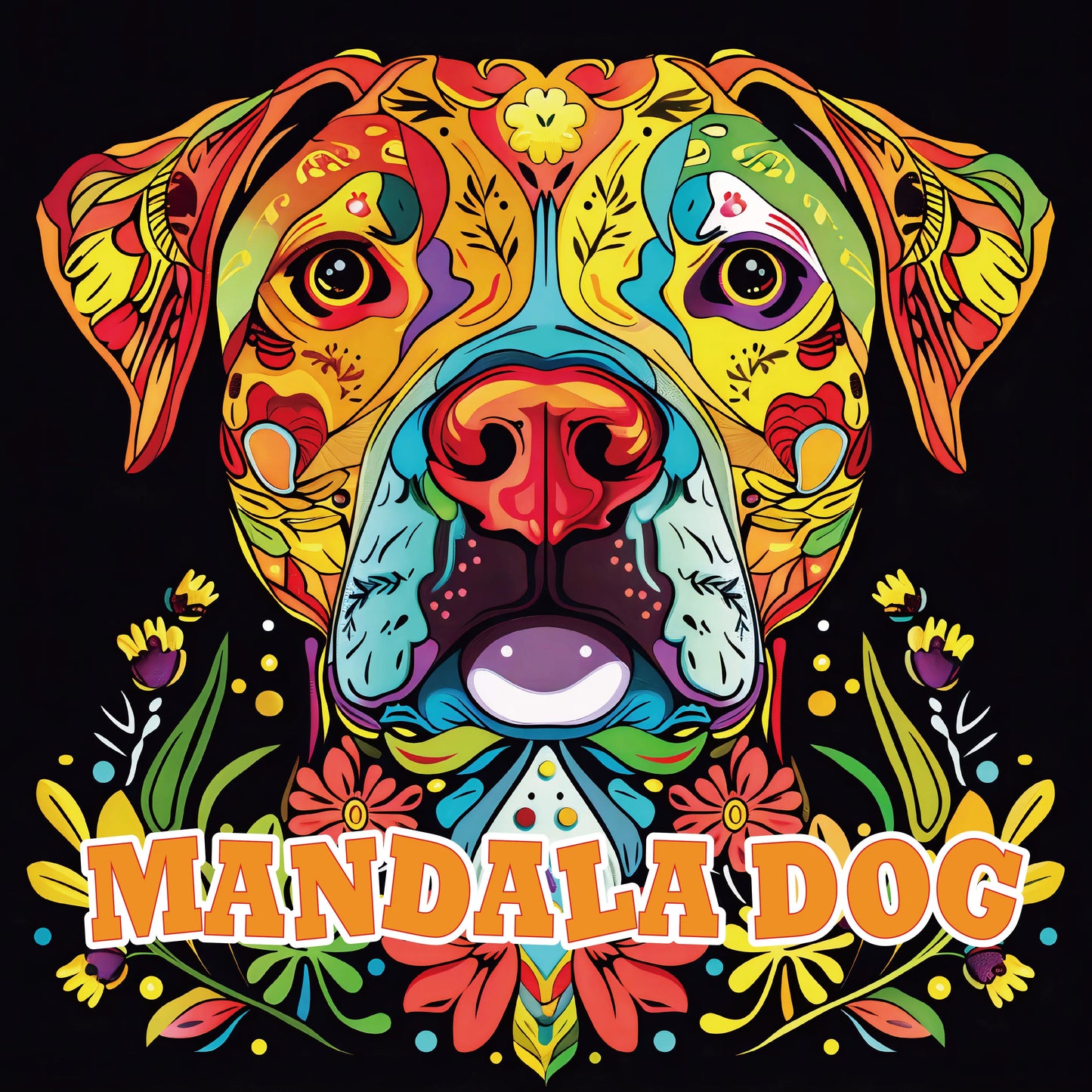 Mandala Dog Art Coloring Book