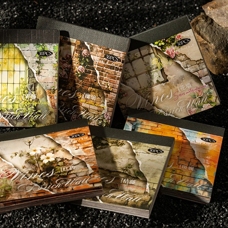 Vine Brick Wall Sticker Book – 90 Pieces