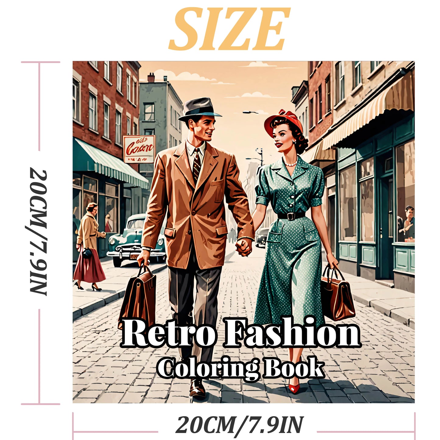 Retro Fashion Coloring Book
