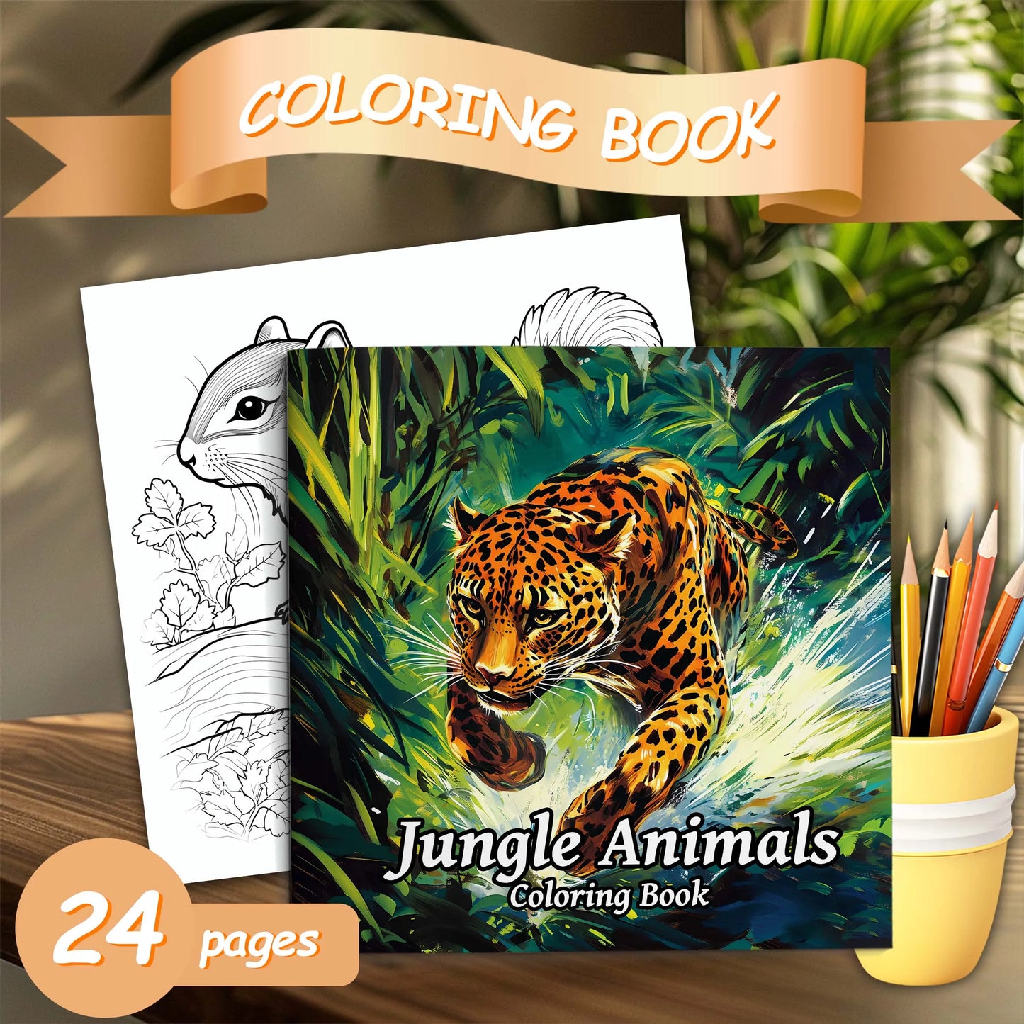 Jungle Animals coloring Book