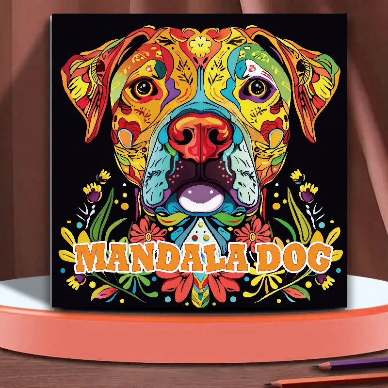 Mandala Dog Art Coloring Book