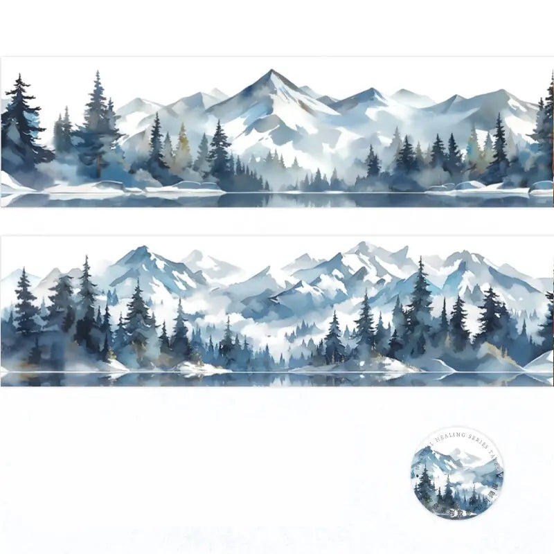 Natural Healing PET Washi Tape – 1 Roll, 6 Styles