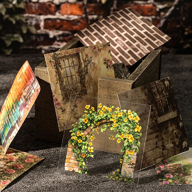 Vine Brick Wall Sticker Book – 90 Pieces