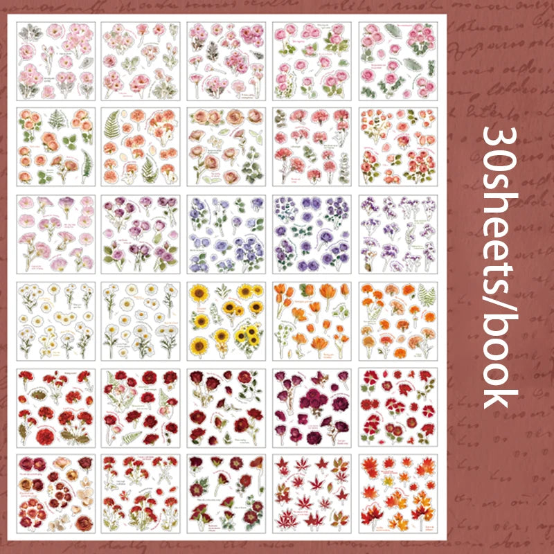 Mr. Paper Romantic Collector – 30 Sheet Floral Sticker Book