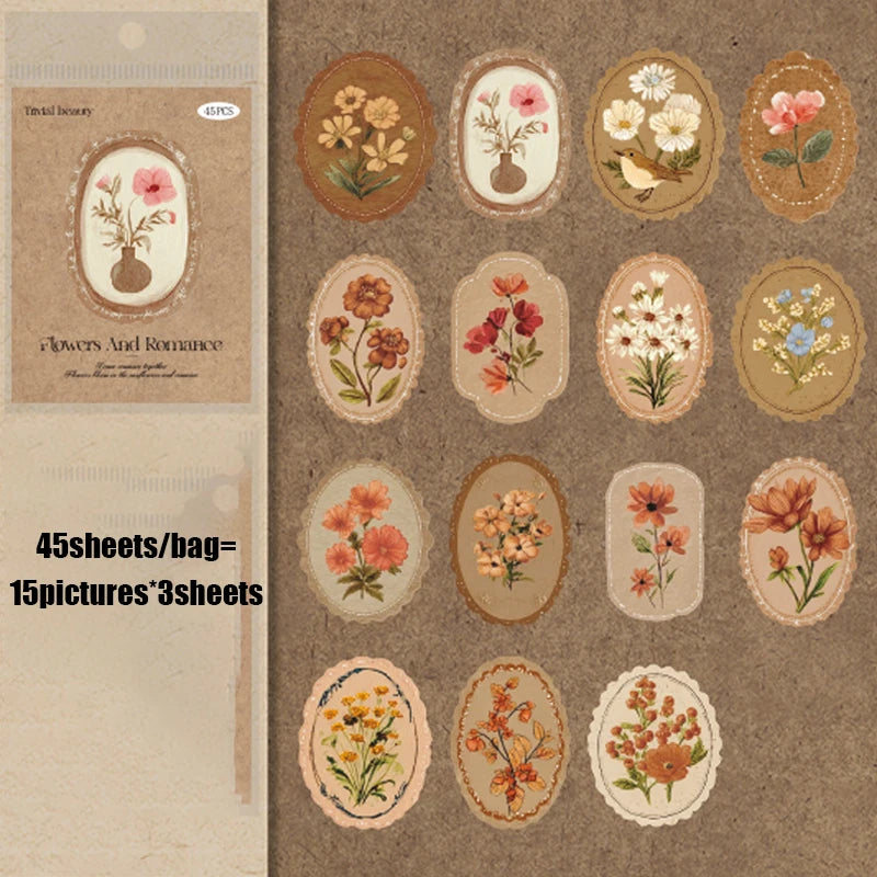 Mr. Paper Serene Florals – 45‑Piece Sticker Pack