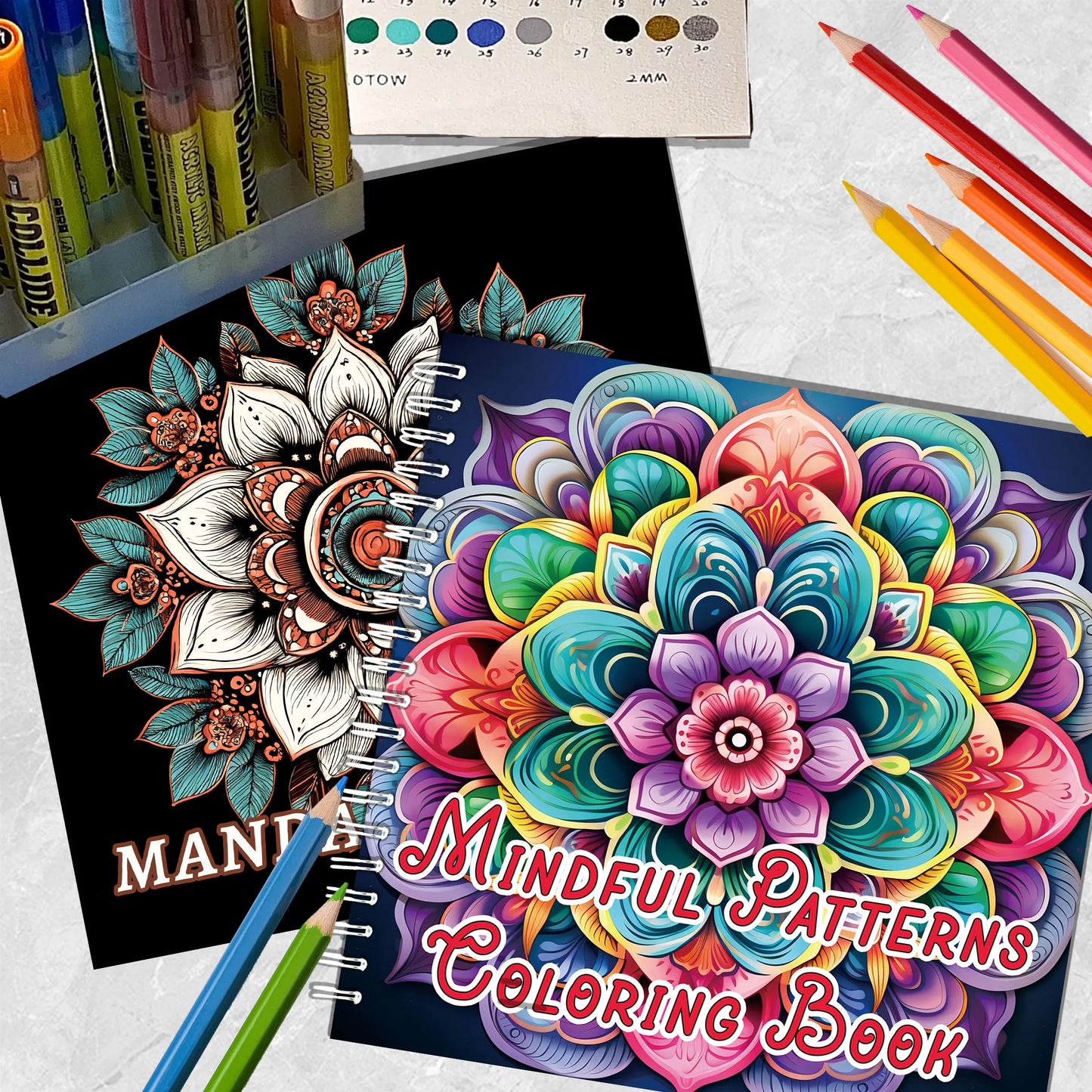 Art Coloring Book 2 PCS