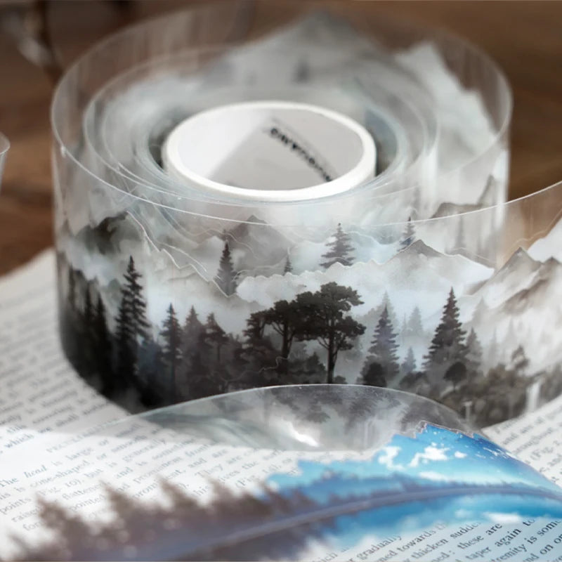 Natural Healing PET Washi Tape – 1 Roll, 6 Styles