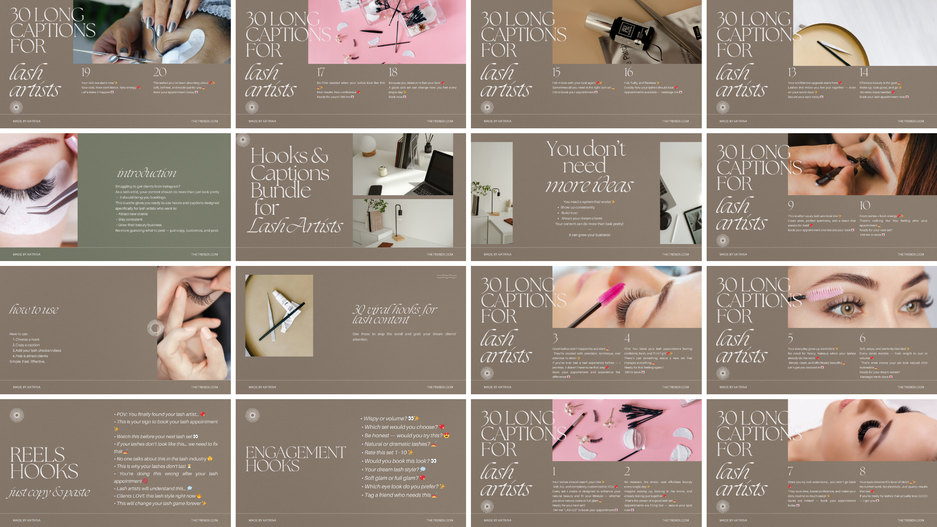 «Hooks & Captions»-pakke for vippeteknikere, ENG